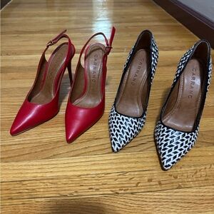 Carrano Red and Black Patterned Heels